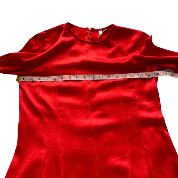 Treasure & Bond x Something Navy Sz XS Red A Line Flared Sleeve Mini Dress - Picture 11 of 14